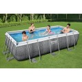 rámový bazén Power Steel 404x201x100 Imitace Ratan 13x6FT BESTWAY 6v1 + Pumpa + Žebřík