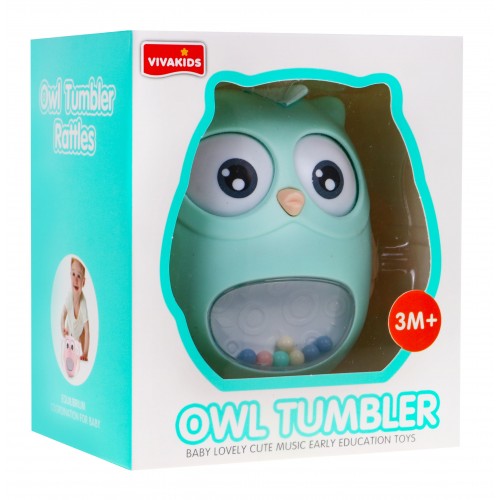 Ráčnová vana pro miminka Sensory Owl - zelená