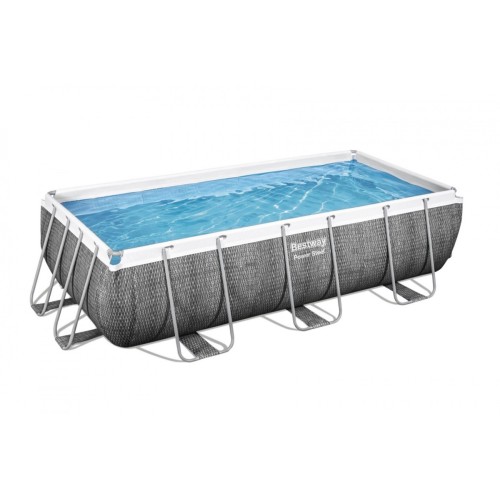 rámový bazén Power Steel 404x201x100 Imitace Ratan 13x6FT BESTWAY 6v1 + Pumpa + Žebřík