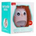 Ráčnová vana pro miminka Sensory Owl - růžová