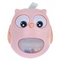 Ráčnová vana pro miminka Sensory Owl - růžová
