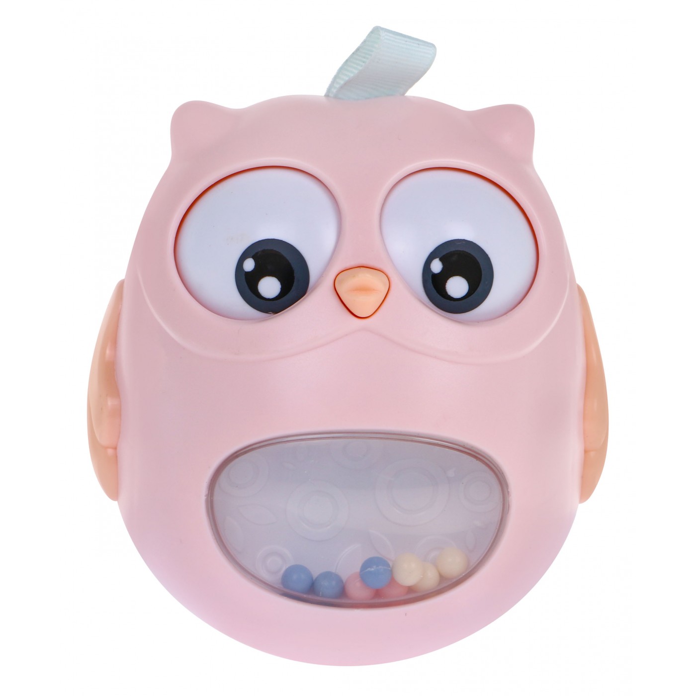 Ráčnová vana pro miminka Sensory Owl - růžová