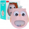 Ráčnová vana pro miminka Sensory Owl - růžová