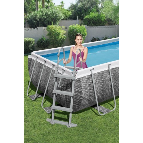 rámový bazén Power Steel 404x201x100 Imitace Ratan 13x6FT BESTWAY 6v1 + Pumpa + Žebřík