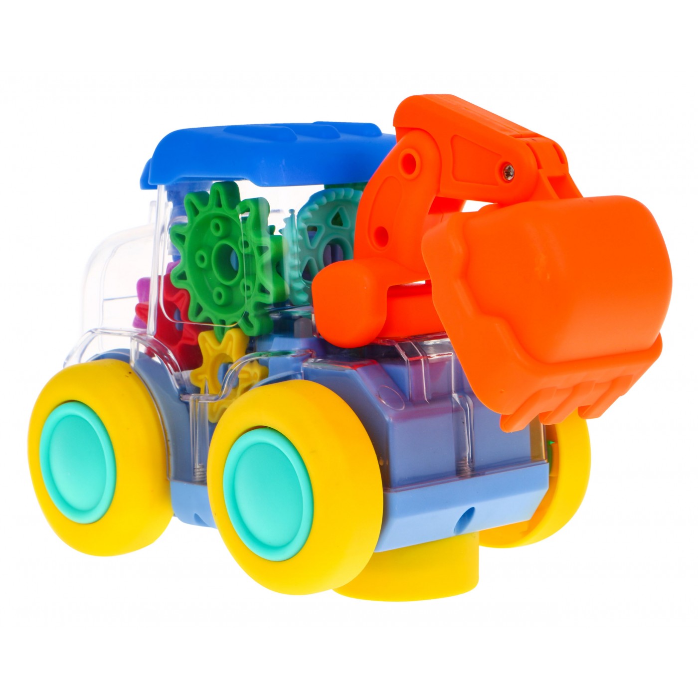 Interaktivní barevné rýpadlo pro děti 3+ sebraná kola + pohyblivé lízání