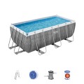 Power Ocelový rám bazén 412x201x122 Imitace Ratan 13x6FT BESTWAY 6V1