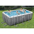 Power Ocelový rám bazén 412x201x122 Imitace Ratan 13x6FT BESTWAY 6V1