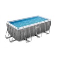 Power Ocelový rám bazén 412x201x122 Imitace Ratan 13x6FT BESTWAY 6V1