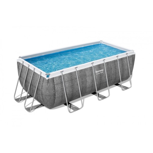 Power Ocelový rám bazén 412x201x122 Imitace Ratan 13x6FT BESTWAY 6V1