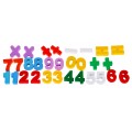 Dřevěná vzdělávací sada 3v1 pro děti 3+ Učení matematiky a hodiny