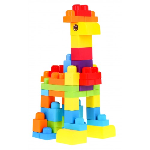 Sada stavebnic pro děti 68 el. zvířátka ZOO + nálepky