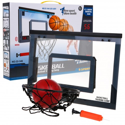 Dětská interaktivní basketbalová sada 6+ tabulka s počítadlem + pila + pumpa