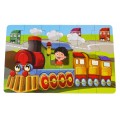 Velké puzzle pro děti 2+ puzzle puzzle hračka 24 el. Lokomotiva s řidičem