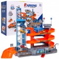 Mega 3-úrovňové parkoviště s výtahem + 6 pružinových vozů Sada pro děti 3+