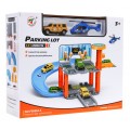 3-podlažní parkoviště pro děti 3+ auto vrtulník + výtah skluzavka