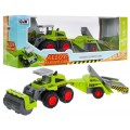 Zemědělský válec pro děti 1:55 Válcový traktor na zpracování půdy + přívěs na sadu