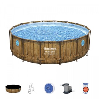 Power Steel Swim Vista Series 488x122 Kulatý 16ft BESTWAY 7v1 bazé
