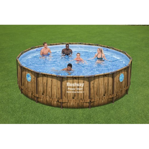 Power Steel Swim Vista Series 488x122 Kulatý 16ft BESTWAY 7v1 bazé