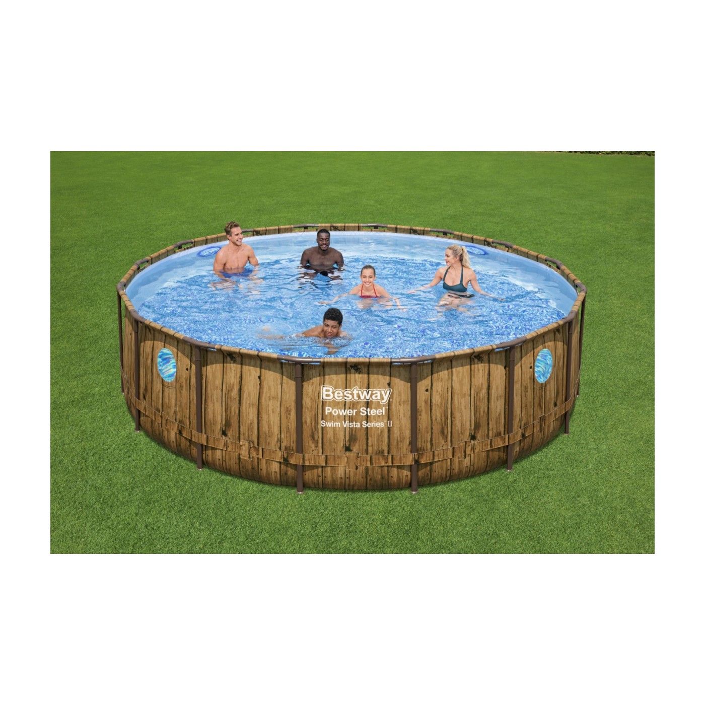 Power Steel Swim Vista Series 488x122 Kulatý 16ft BESTWAY 7v1 bazé