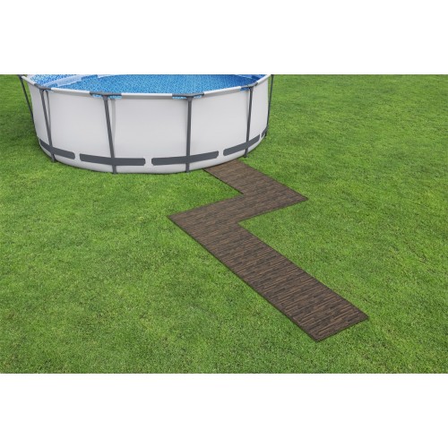 Pěnový koberec do zahradního bazénu Imitace dřeva 12 ks 50x50cm BESTWAY