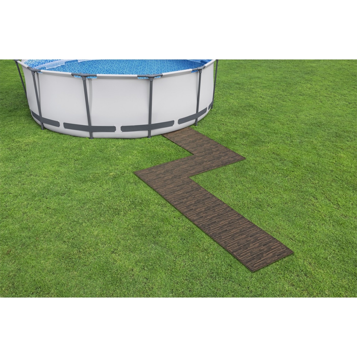 Pěnový koberec do zahradního bazénu Imitace dřeva 12 ks 50x50cm BESTWAY