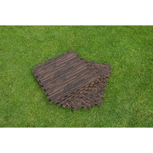 Pěnový koberec do zahradního bazénu Imitace dřeva 12 ks 50x50cm BESTWAY