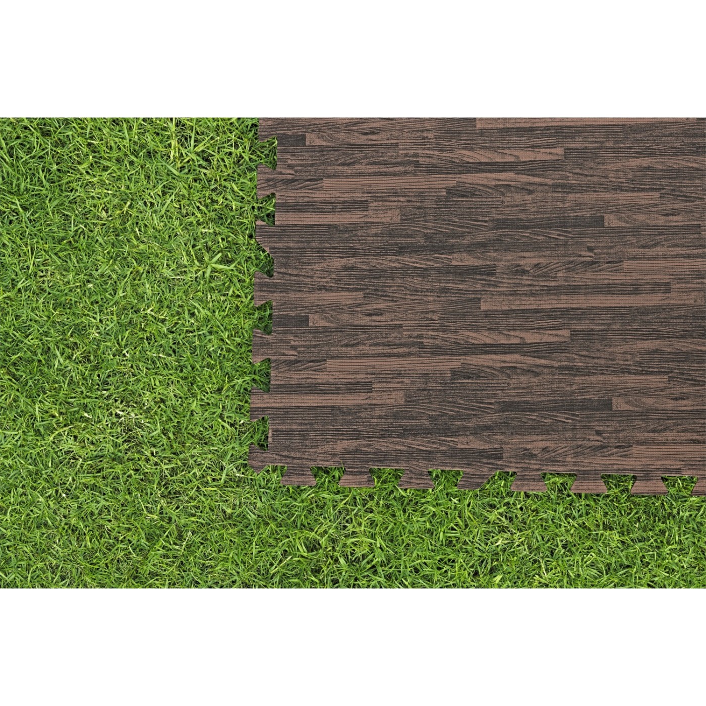 Pěnový koberec do zahradního bazénu Imitace dřeva 12 ks 50x50cm BESTWAY