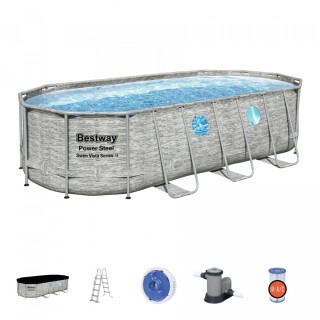 Power Steel Swim Vista Rack bazén s oknem 549x274x122 18x9FT BESTWAY 7V1