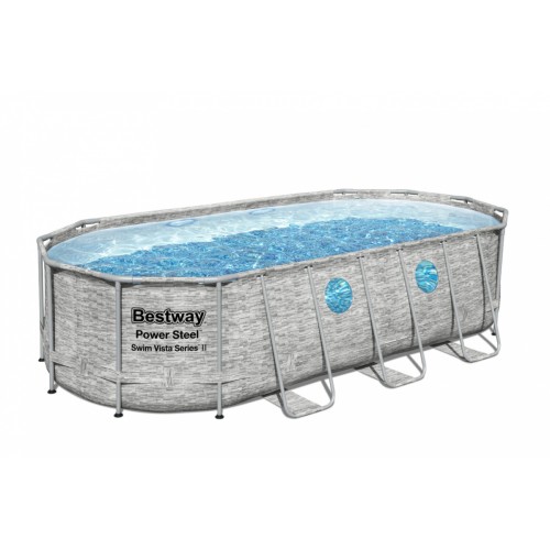 Power Steel Swim Vista Rack bazén s oknem 549x274x122 18x9FT BESTWAY 7V1