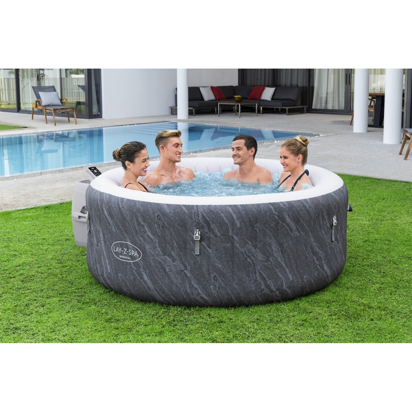 Boracay Lay-Z-Spa AirJet Plus Jacuzzi BESTWAY pro 4 osoby + pumpa + Aplikace
