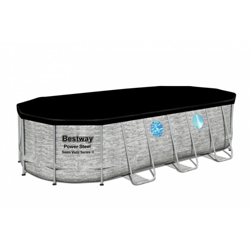 Power Steel Swim Vista Rack bazén s oknem 549x274x122 18x9FT BESTWAY 7V1