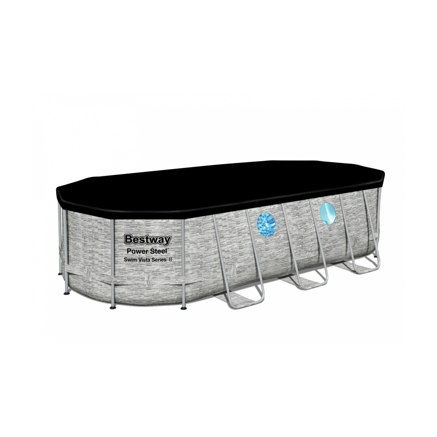 Power Steel Swim Vista Rack bazén s oknem 549x274x122 18x9FT BESTWAY 7V1