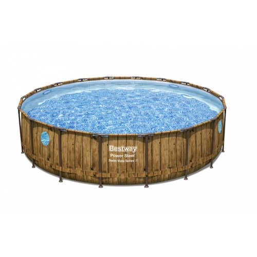 Power Steel Swim Vista Series 549x122 Kulatý 18ft BESTWAY 7v1 Rack Pool
