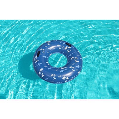 Plavecké kolo BESTWAY Blue Shark 119cm Vinyl + 2 madla