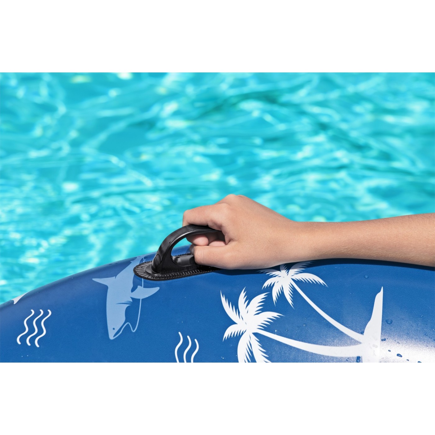 Plavecké kolo BESTWAY Blue Shark 119cm Vinyl + 2 madla
