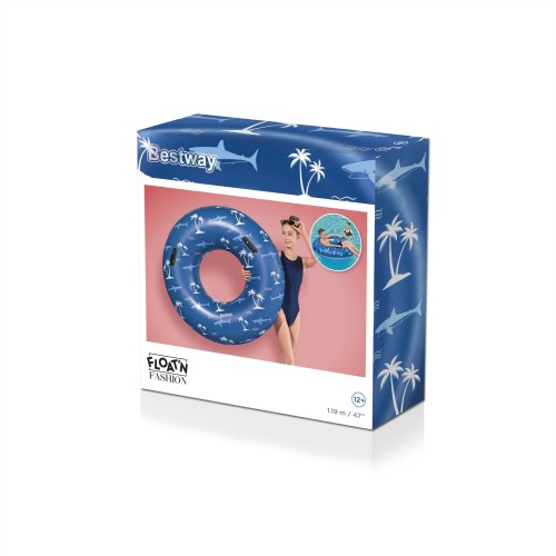 Plavecké kolo BESTWAY Blue Shark 119cm Vinyl + 2 madla