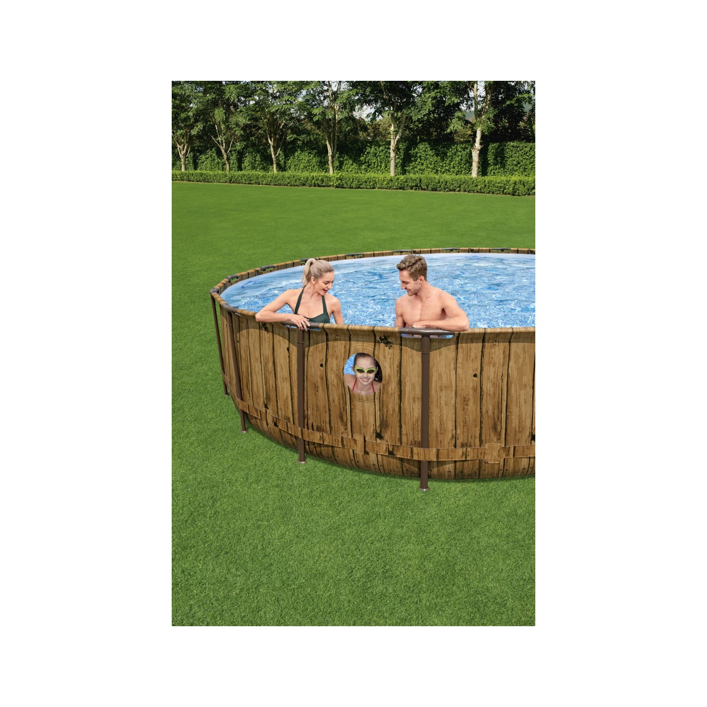 Power Steel Swim Vista Series 549x122 Kulatý 18ft BESTWAY 7v1 Rack Pool