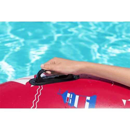 BESTWAY červené lodě 119cm vinyl + 2 madla plavecké kolo