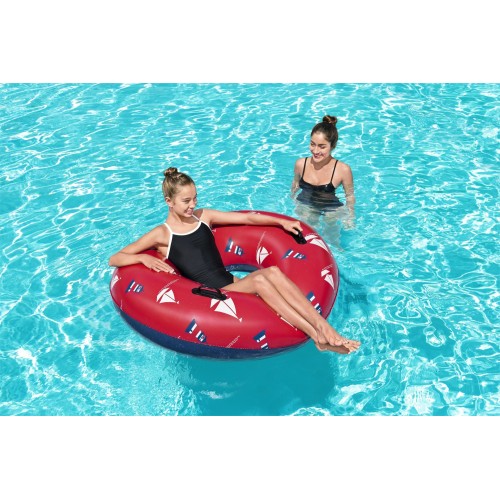 BESTWAY červené lodě 119cm vinyl + 2 madla plavecké kolo