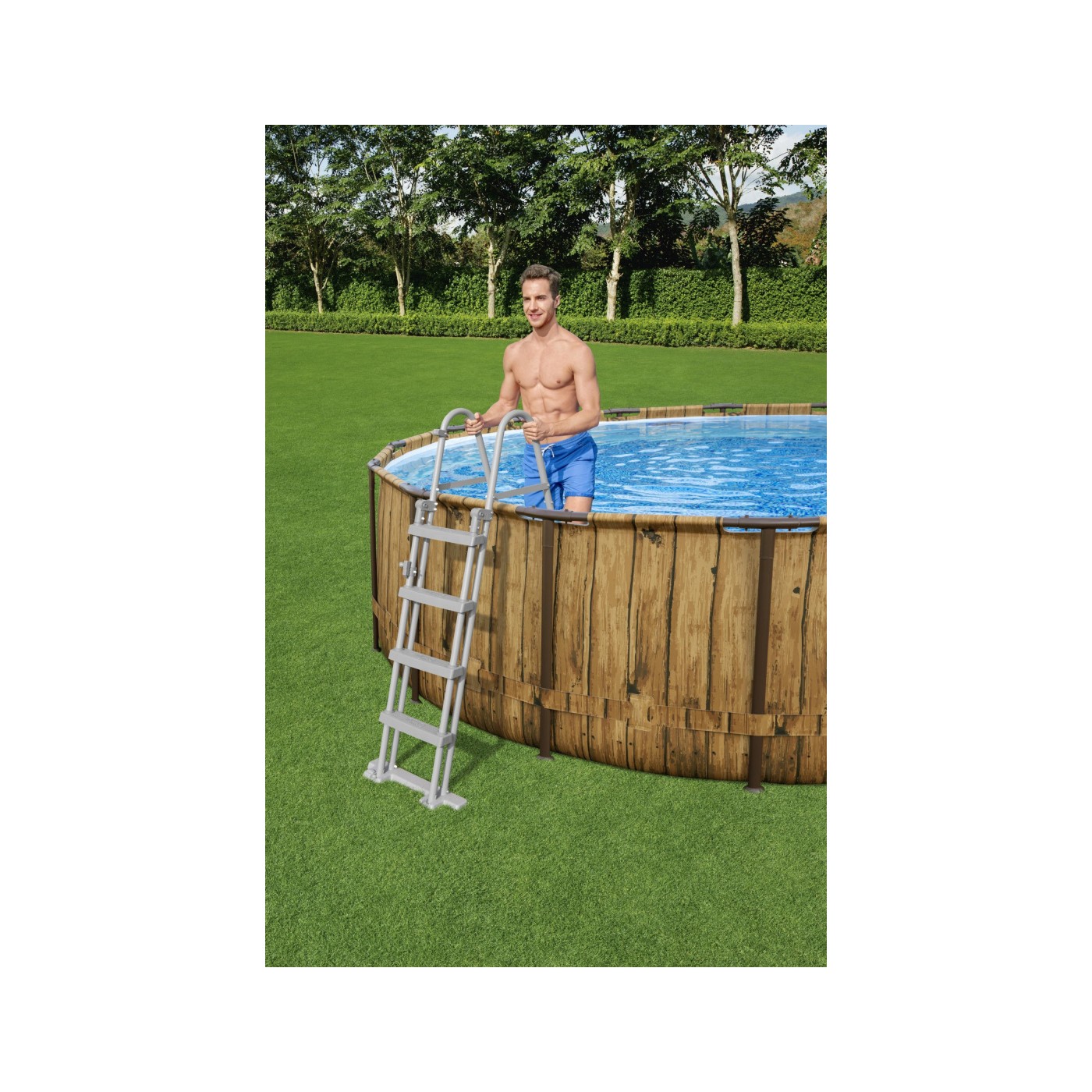 Power Steel Swim Vista Series 549x122 Kulatý 18ft BESTWAY 7v1 Rack Pool