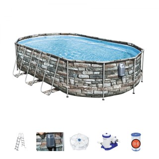 Bazén Stelazowy 610 cm x 366 cm x 122 cm, Power Steel Swim