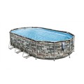 Bazén Stelazowy 610 cm x 366 cm x 122 cm, Power Steel Swim