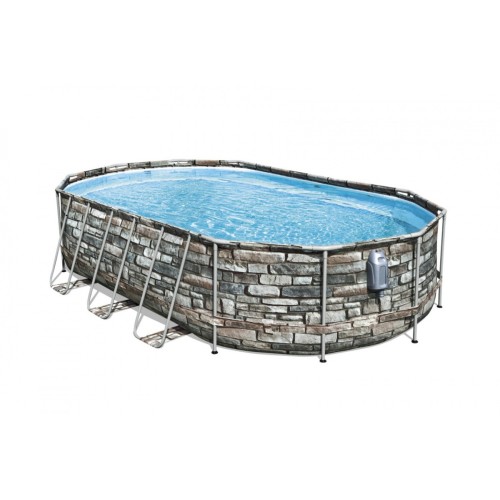 Bazén Stelazowy 610 cm x 366 cm x 122 cm, Power Steel Swim