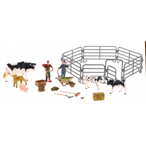 Farmářský set s figurkami a doplňky pro děti 3+ Farmáři + zvířata + vybavení