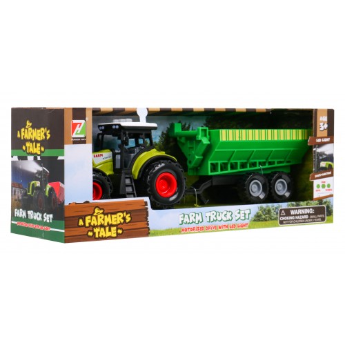 Interaktivní traktor s přívěsem + podavač slime pro děti 3+ zvukové světelné efekty