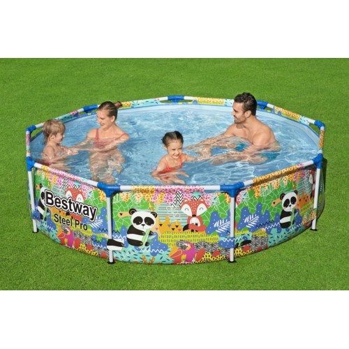 Dětský bazén Steel Pro Animal of the World BESTWAY 274X66CM 9 stop