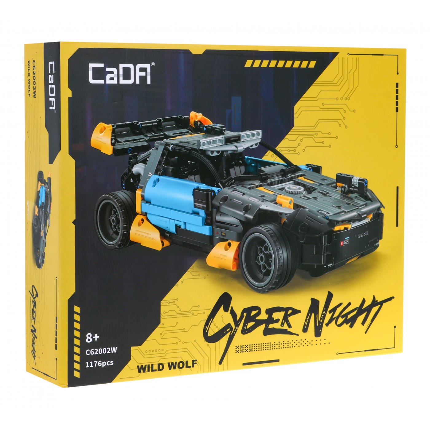 Technické bloky CaDA Cyber Night 1176 el. Dětský kočárek Wild Wolf 8+ sportovní vůz