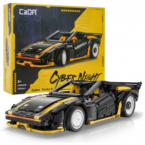 Technické bloky CaDA Cyber Night 1682 el. Turbo-V sportovní vůz pro děti 8+