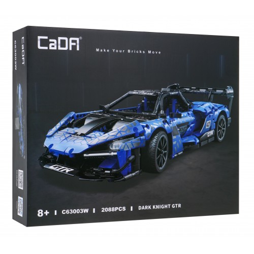 Technické bloky CaDA 2088 el. Závodní auto Dark Knight GTR pro děti od 8let