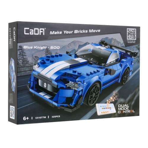Technické bloky CaDA 325 el. Dálkově ovládané dětské závodní kolo Blue Knight 6+